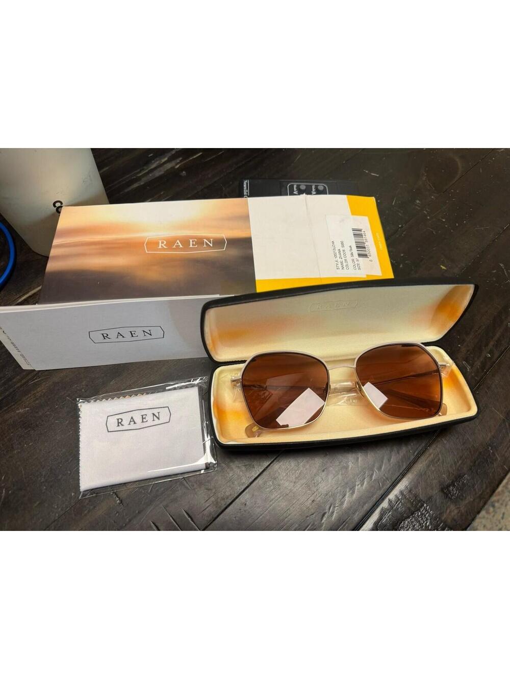 NWT Raen Zhana Titanium Sunglasses in Silk/Teak (Sz 57) Polarized UVB/UVA